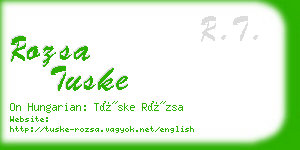 rozsa tuske business card